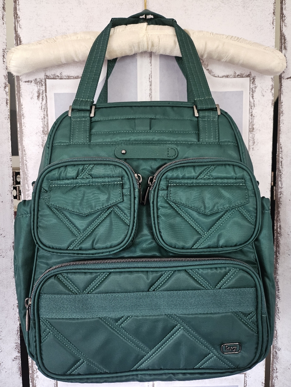 NWOT Lug Mini Puddle Jumper Tote Converts To Backpack In Wickedly Green